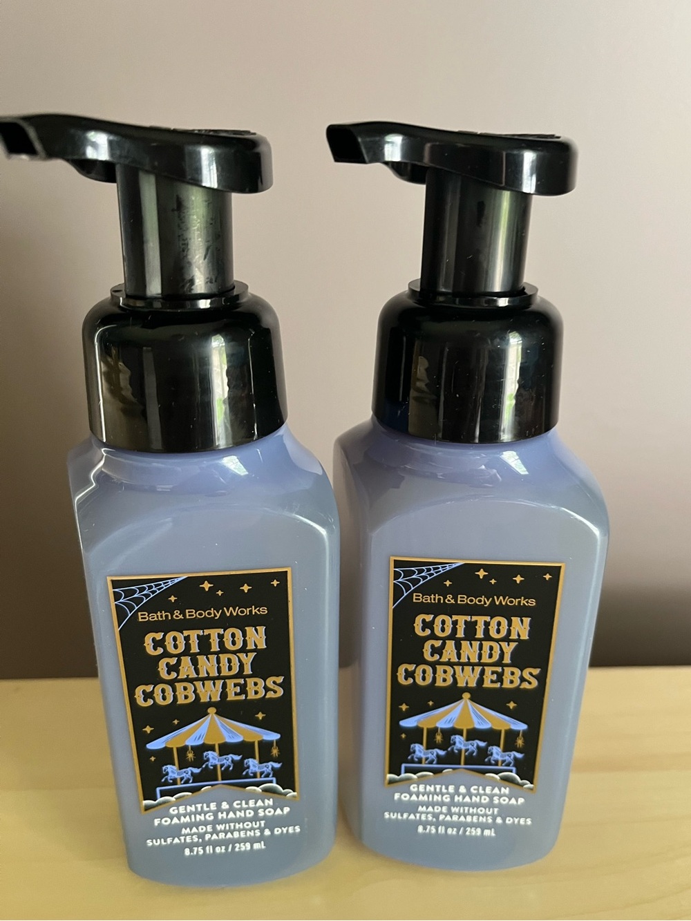 Two Bath & Body Works Cotton Candy Cobwebs Foaming Hand Soaps